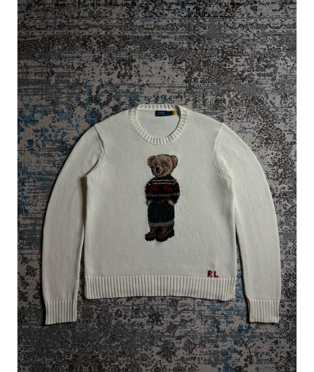 POLO RALPH LAUREN Бежевый хлопковый джемпер / свитер, фото 2