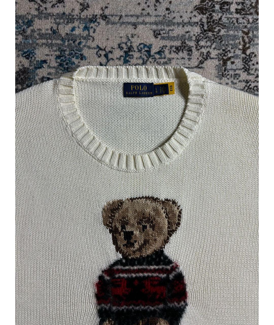 POLO RALPH LAUREN Бежевый хлопковый джемпер / свитер, фото 6