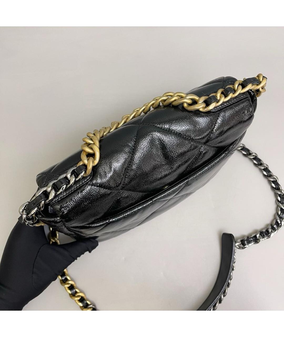 CHANEL Черная кожаная сумка через плечо, фото 7