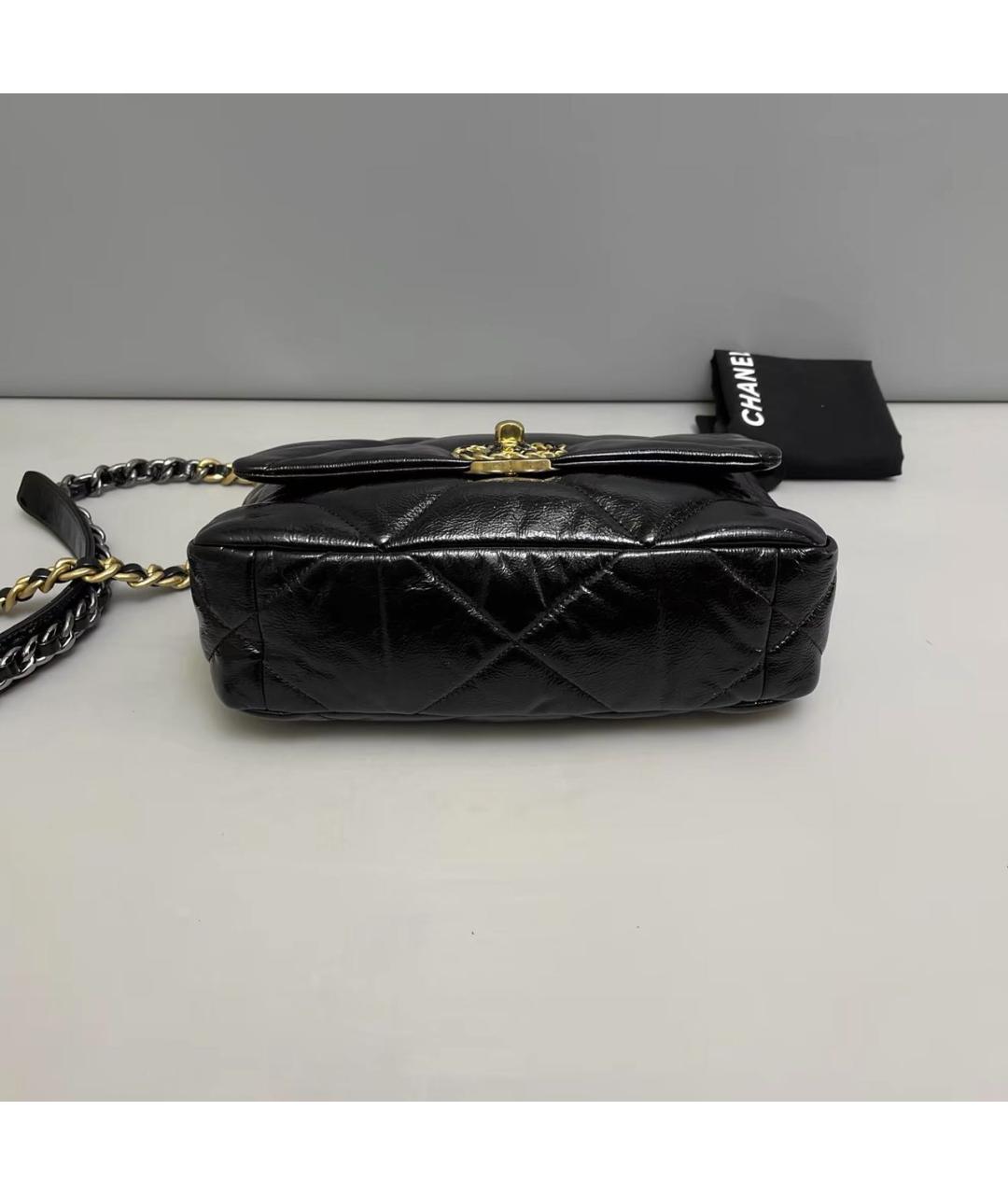 CHANEL Черная кожаная сумка через плечо, фото 4