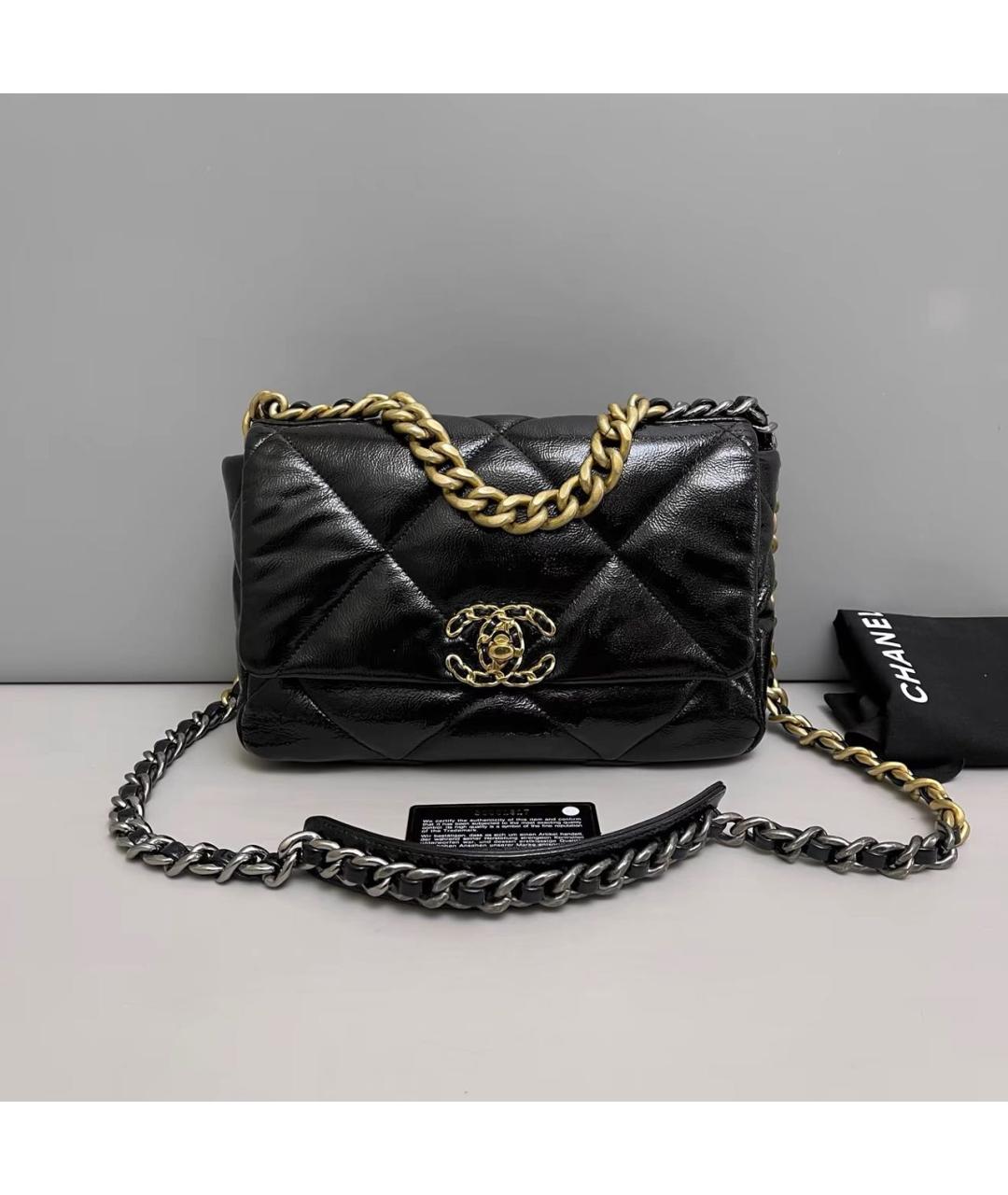 CHANEL Черная кожаная сумка через плечо, фото 9