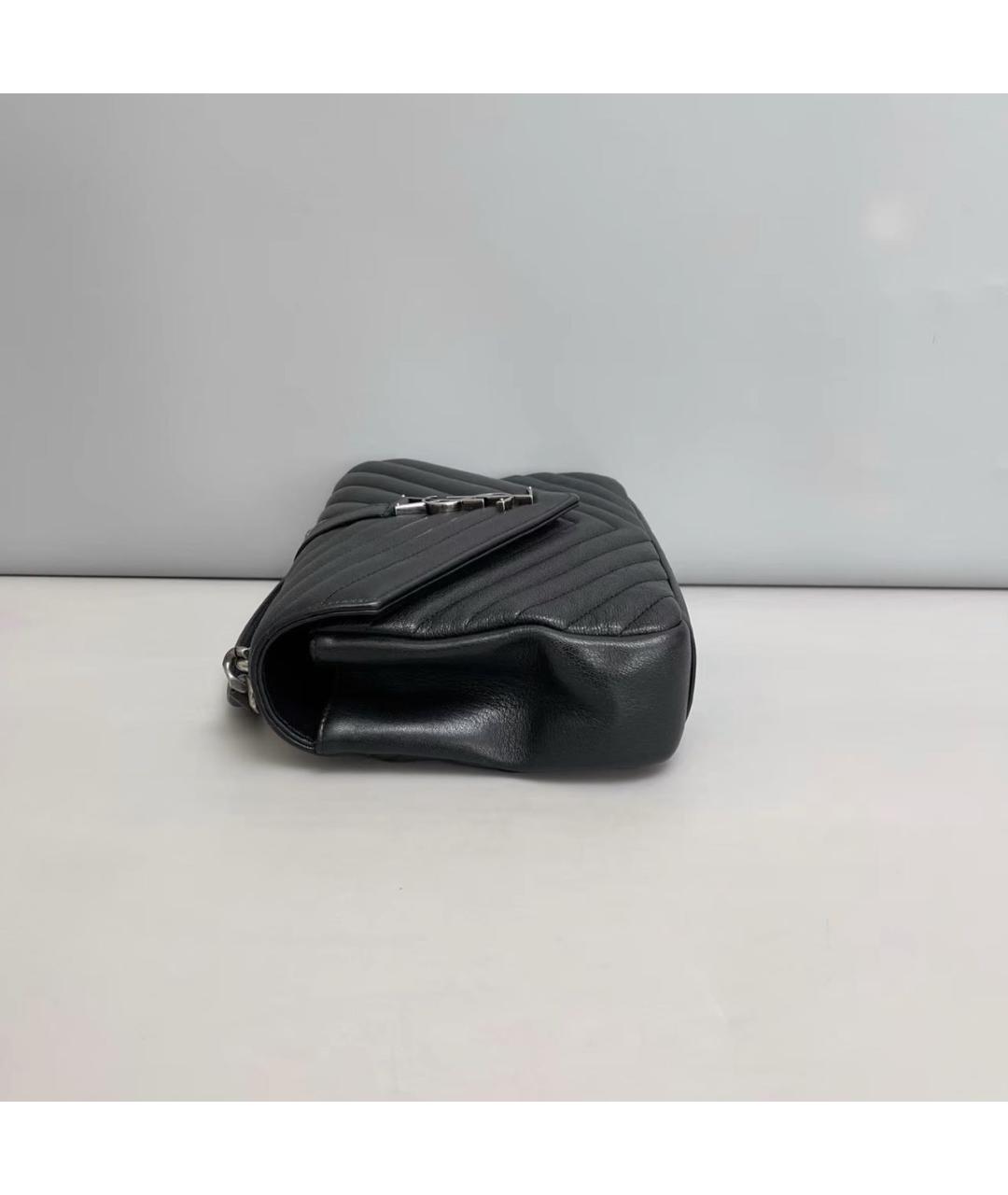 SAINT LAURENT Черная кожаная сумка через плечо, фото 4