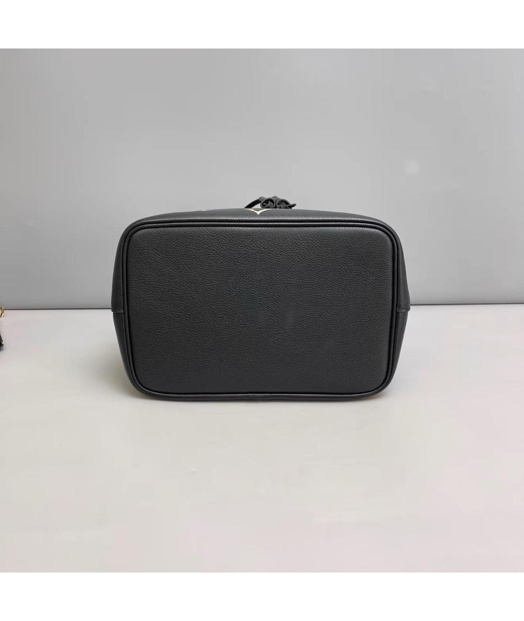 LOUIS VUITTON Черная кожаная сумка с короткими ручками, фото 4