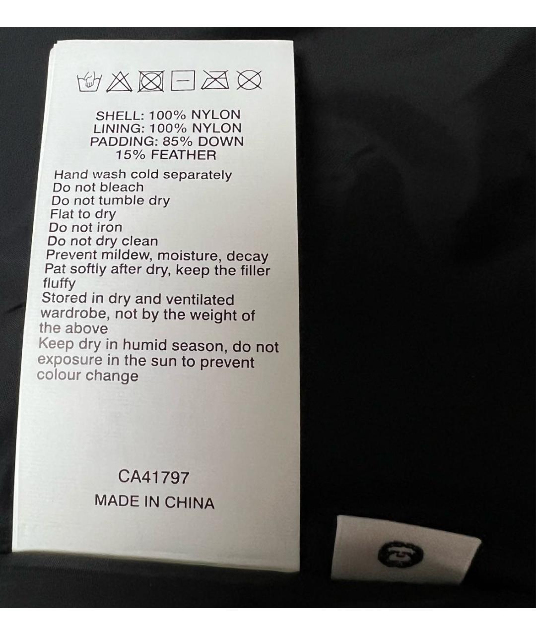 BAPE Черный полиэстеровый пуховик, фото 7