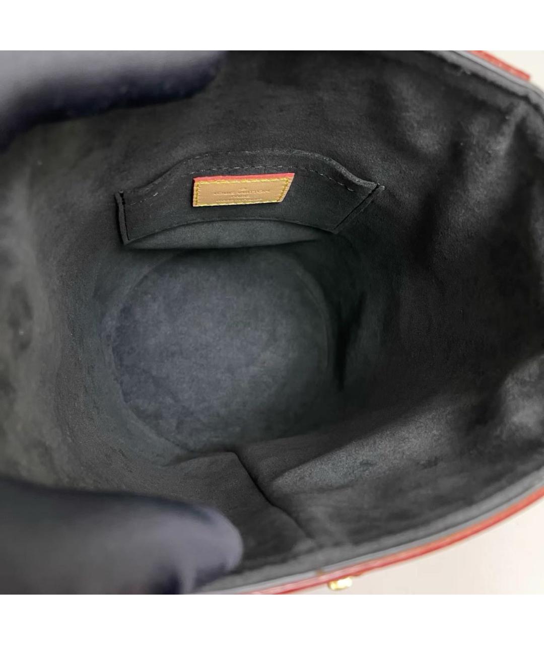 LOUIS VUITTON Коричневая кожаная сумка с короткими ручками, фото 7