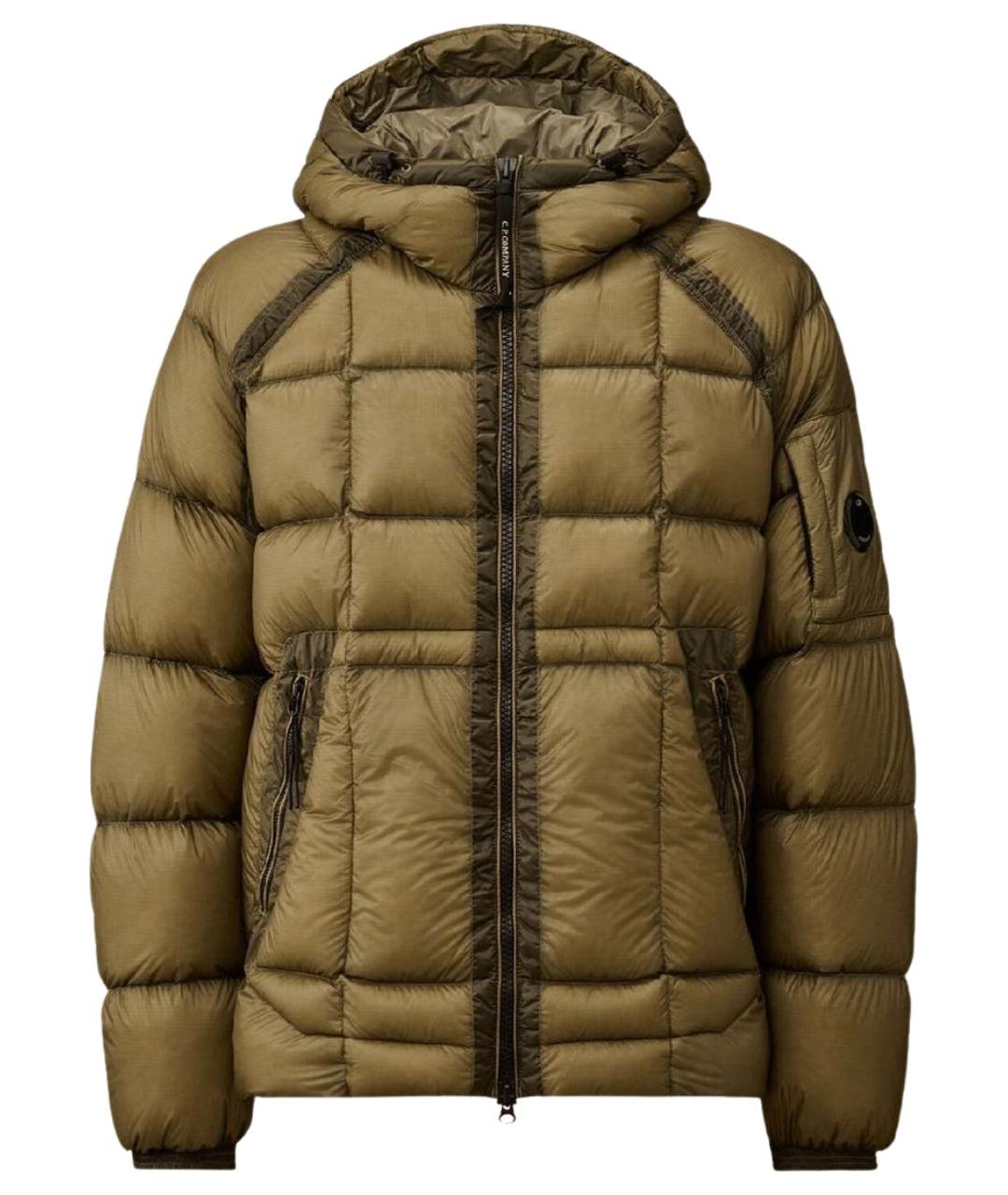 CP COMPANY Коричневый полиамидовый пуховик, фото 1