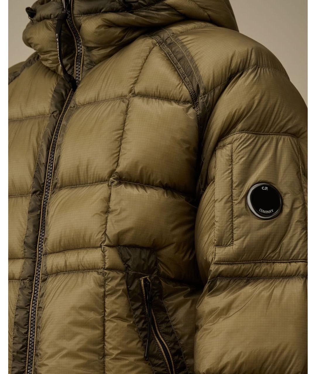 CP COMPANY Коричневый полиамидовый пуховик, фото 5