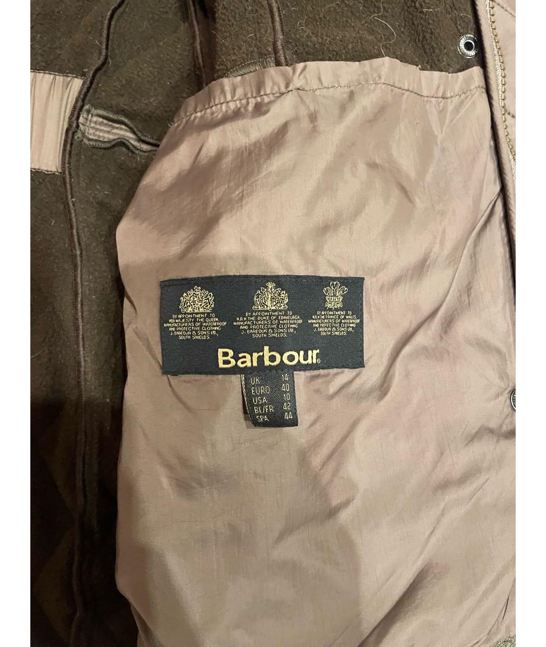 BARBOUR Коричневая полиамидовая куртка, фото 4