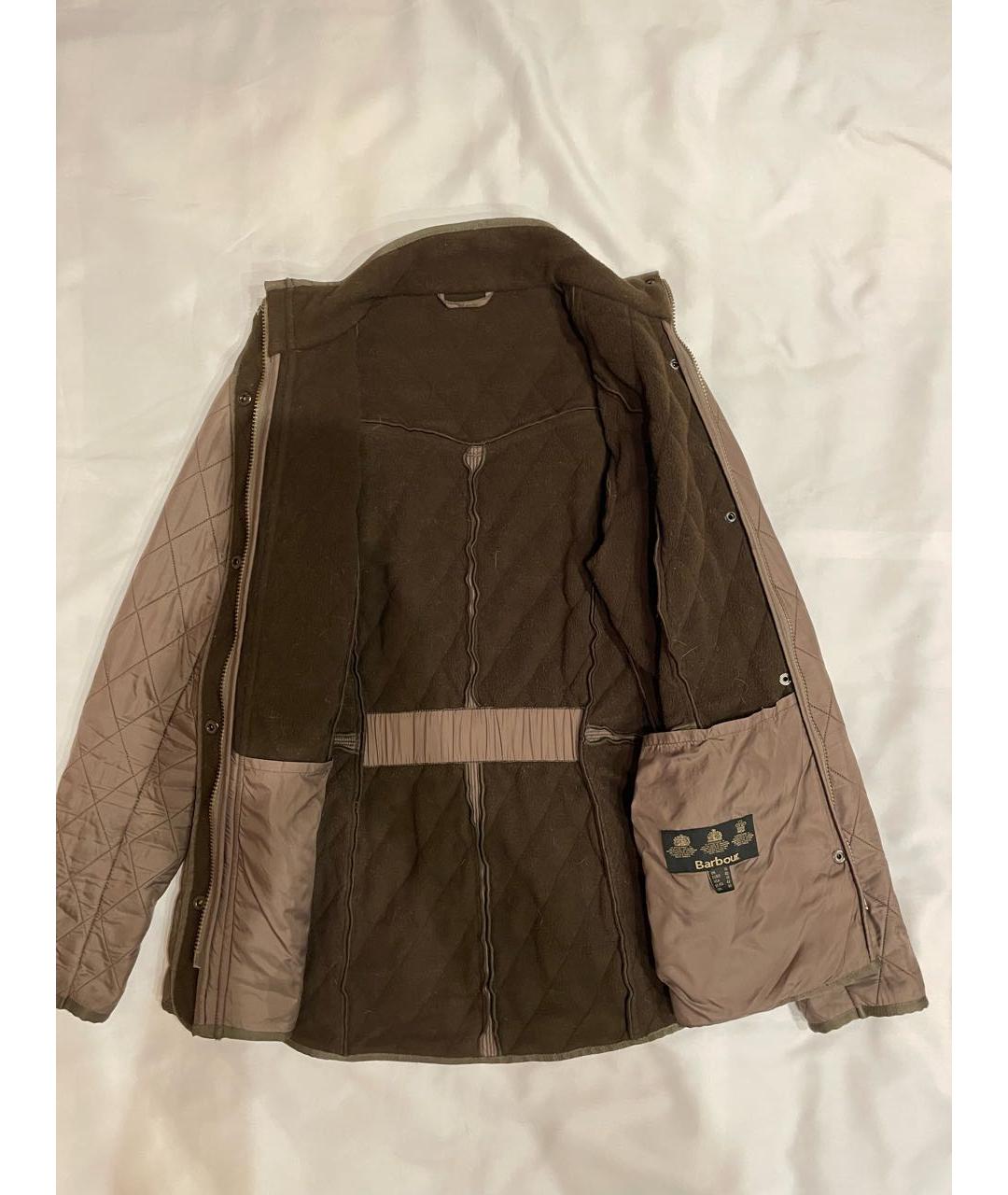 BARBOUR Коричневая полиамидовая куртка, фото 3