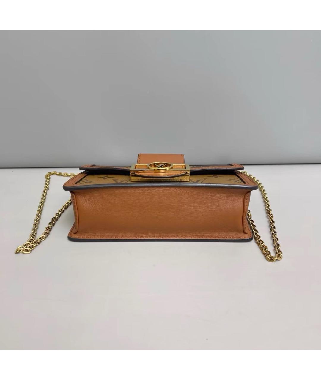 LOUIS VUITTON Коричневая кожаная сумка через плечо, фото 3