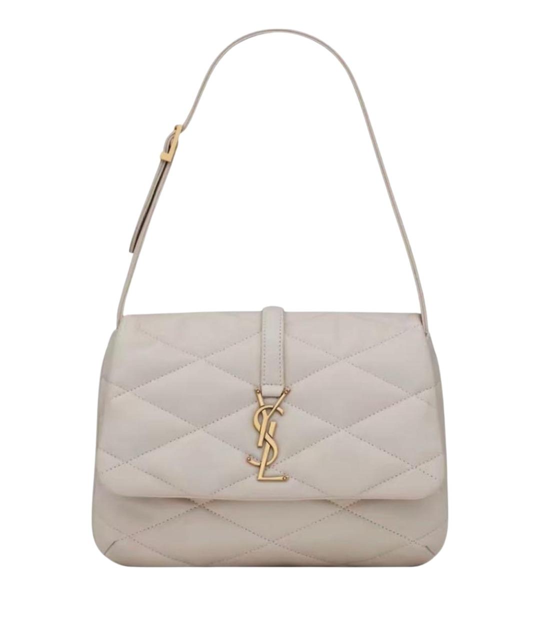 SAINT LAURENT Белая кожаная сумка через плечо, фото 1