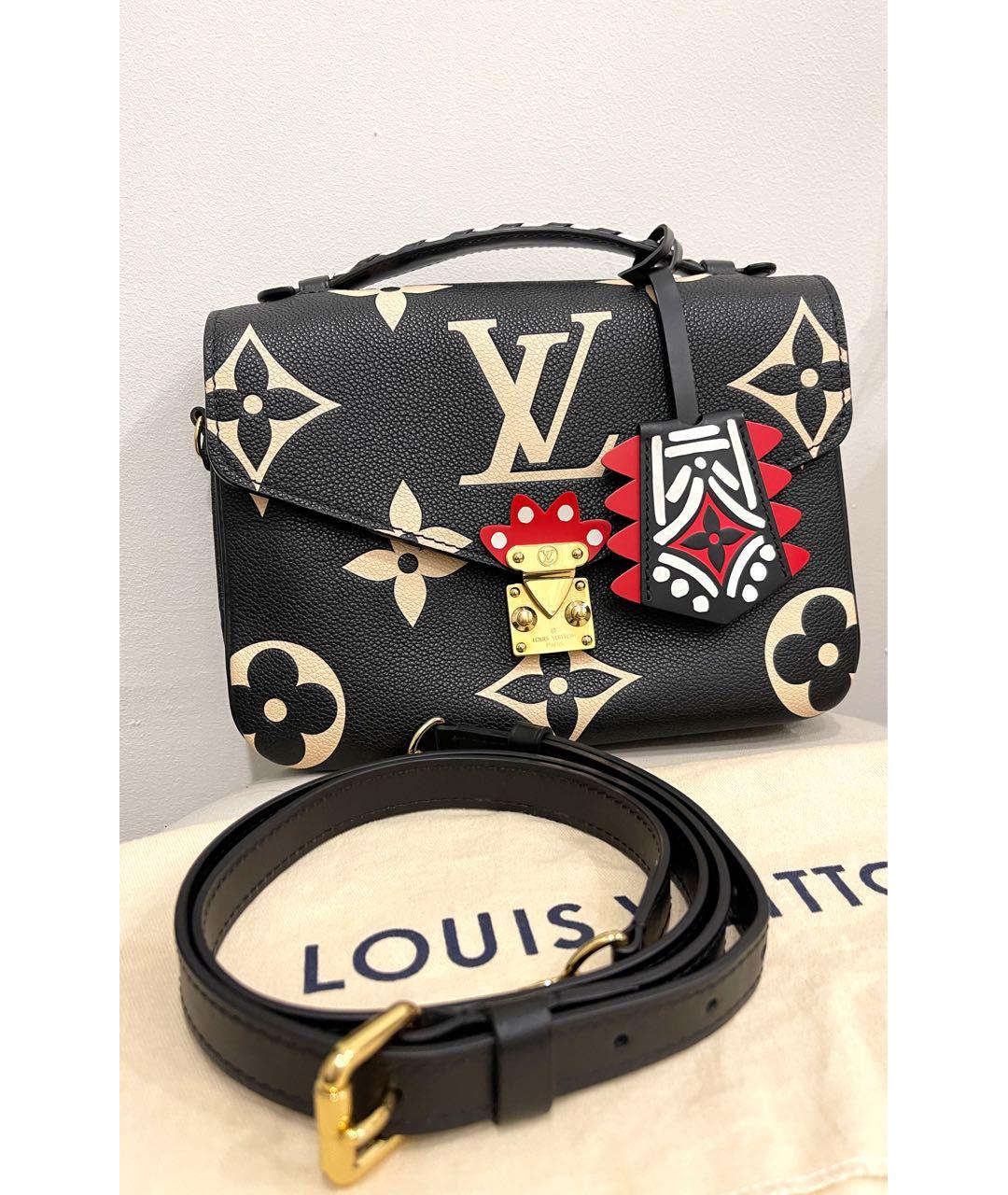 LOUIS VUITTON Черная кожаная сумка через плечо, фото 2