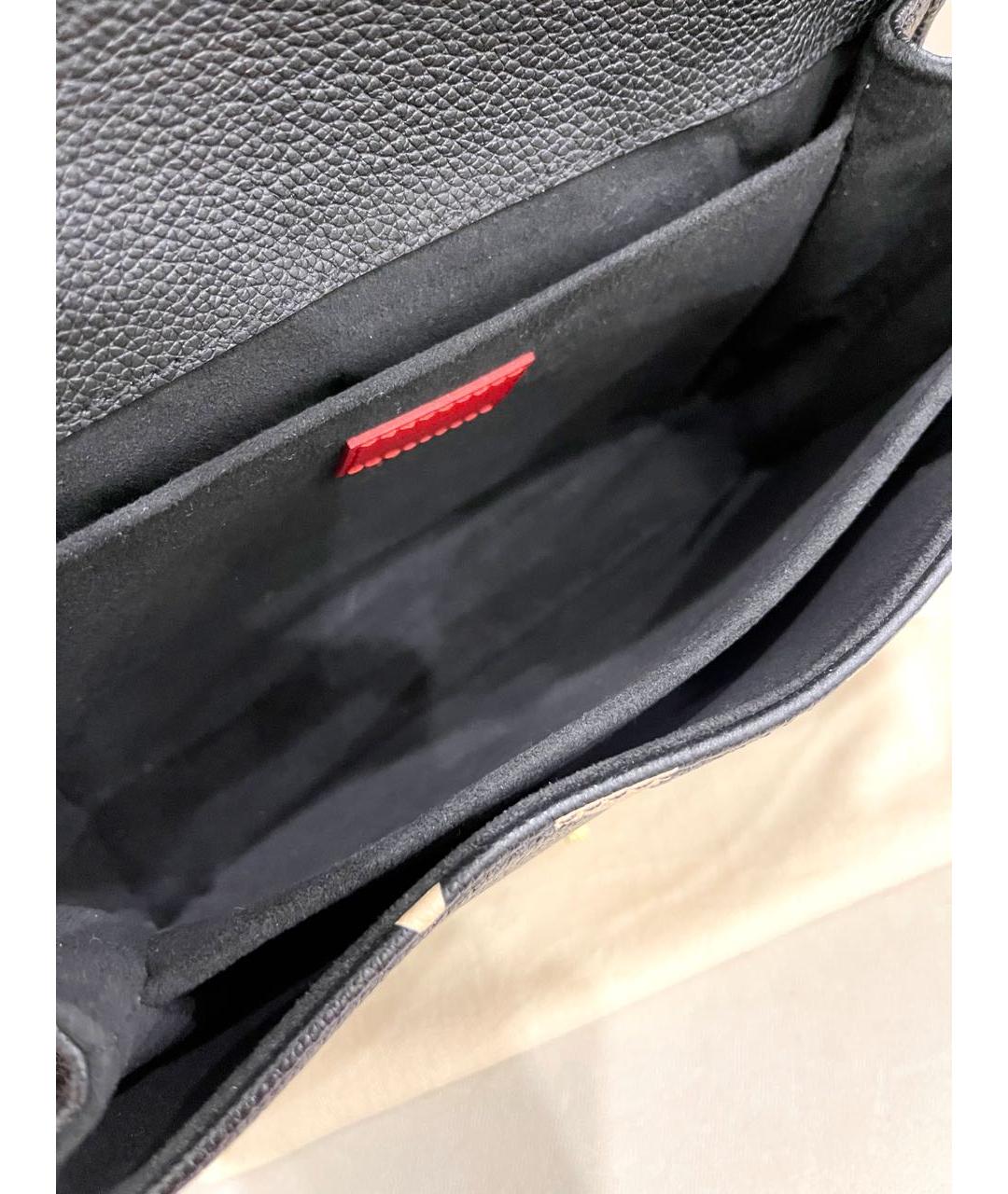 LOUIS VUITTON Черная кожаная сумка через плечо, фото 4