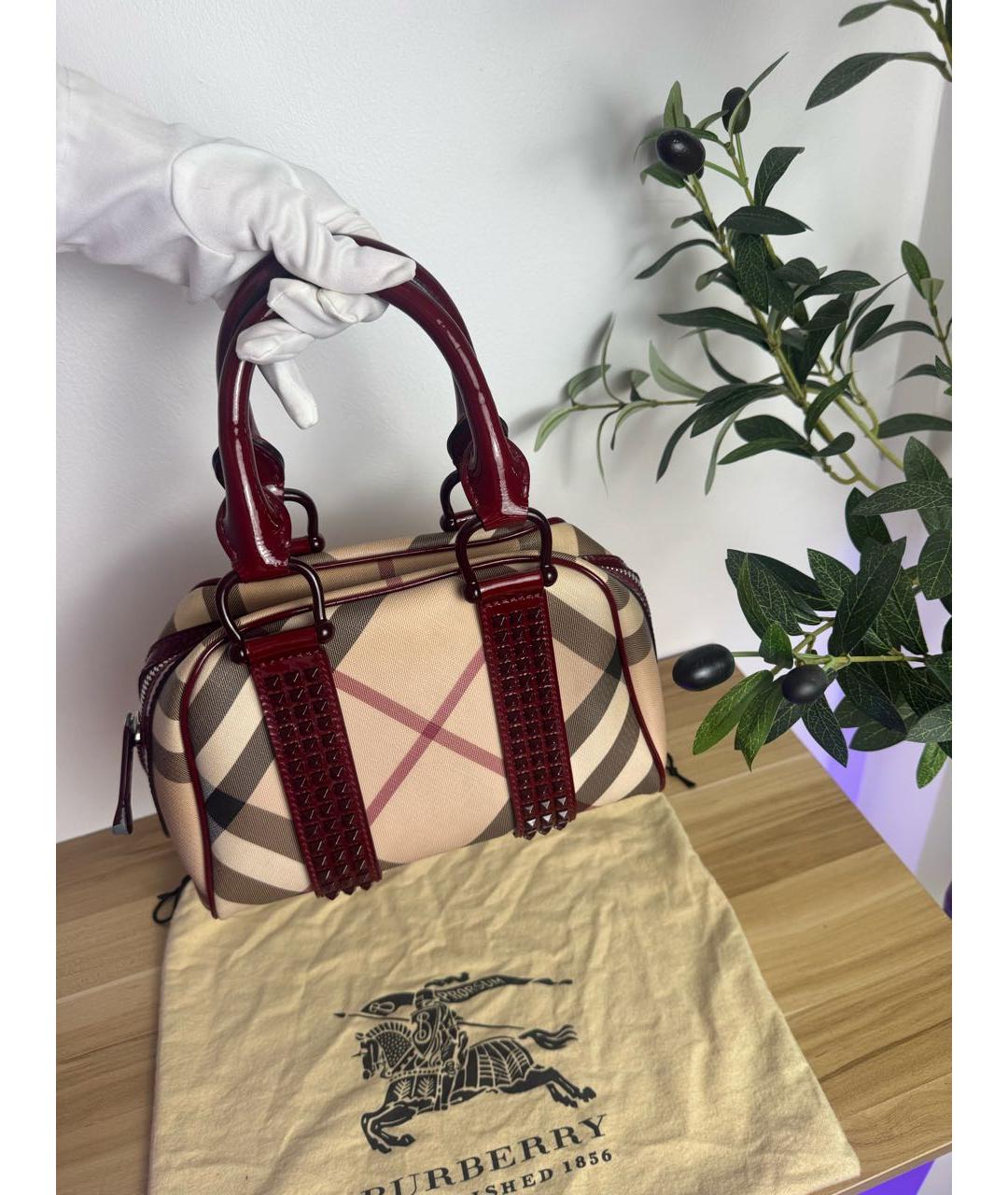 BURBERRY Мульти сумка с короткими ручками из лакированной кожи, фото 2