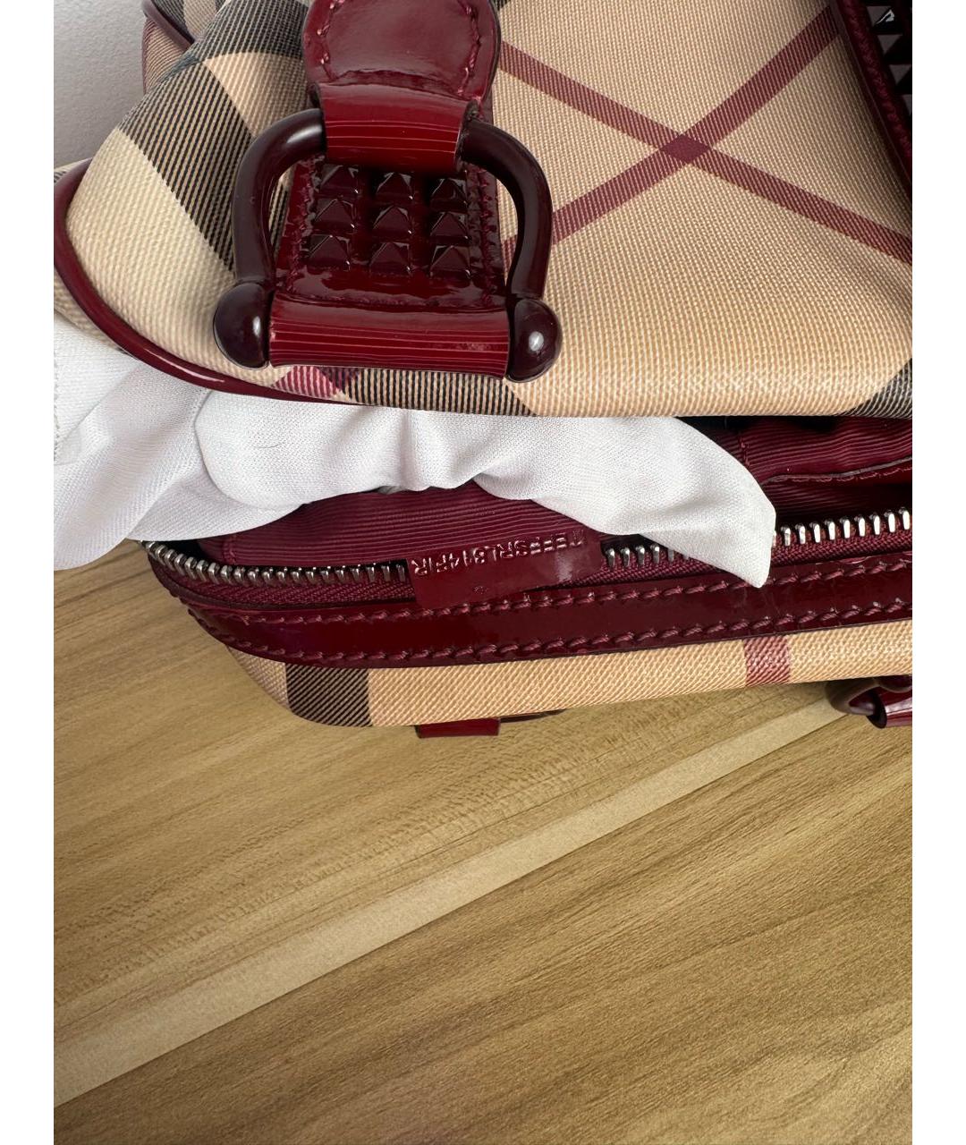 BURBERRY Мульти сумка с короткими ручками из лакированной кожи, фото 6