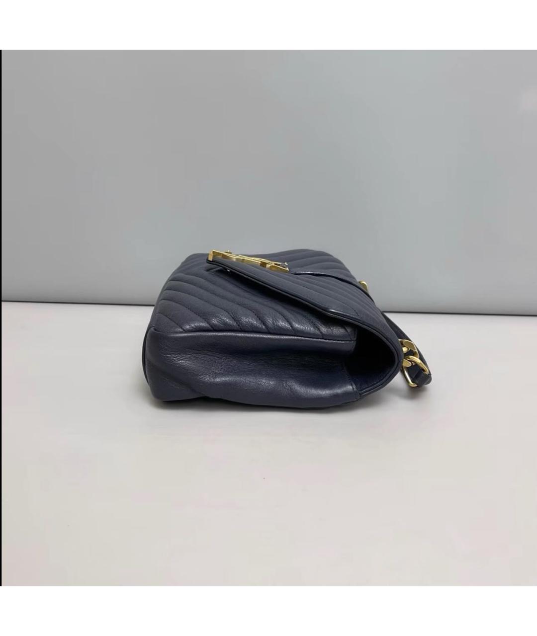 SAINT LAURENT Черная кожаная сумка через плечо, фото 3