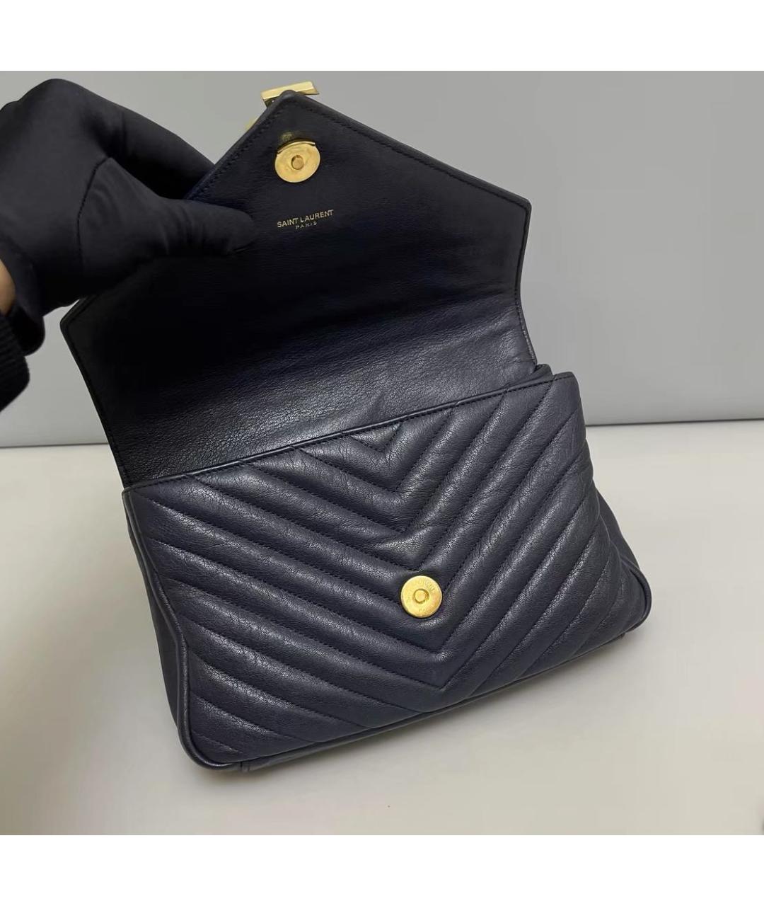 SAINT LAURENT Черная кожаная сумка через плечо, фото 8