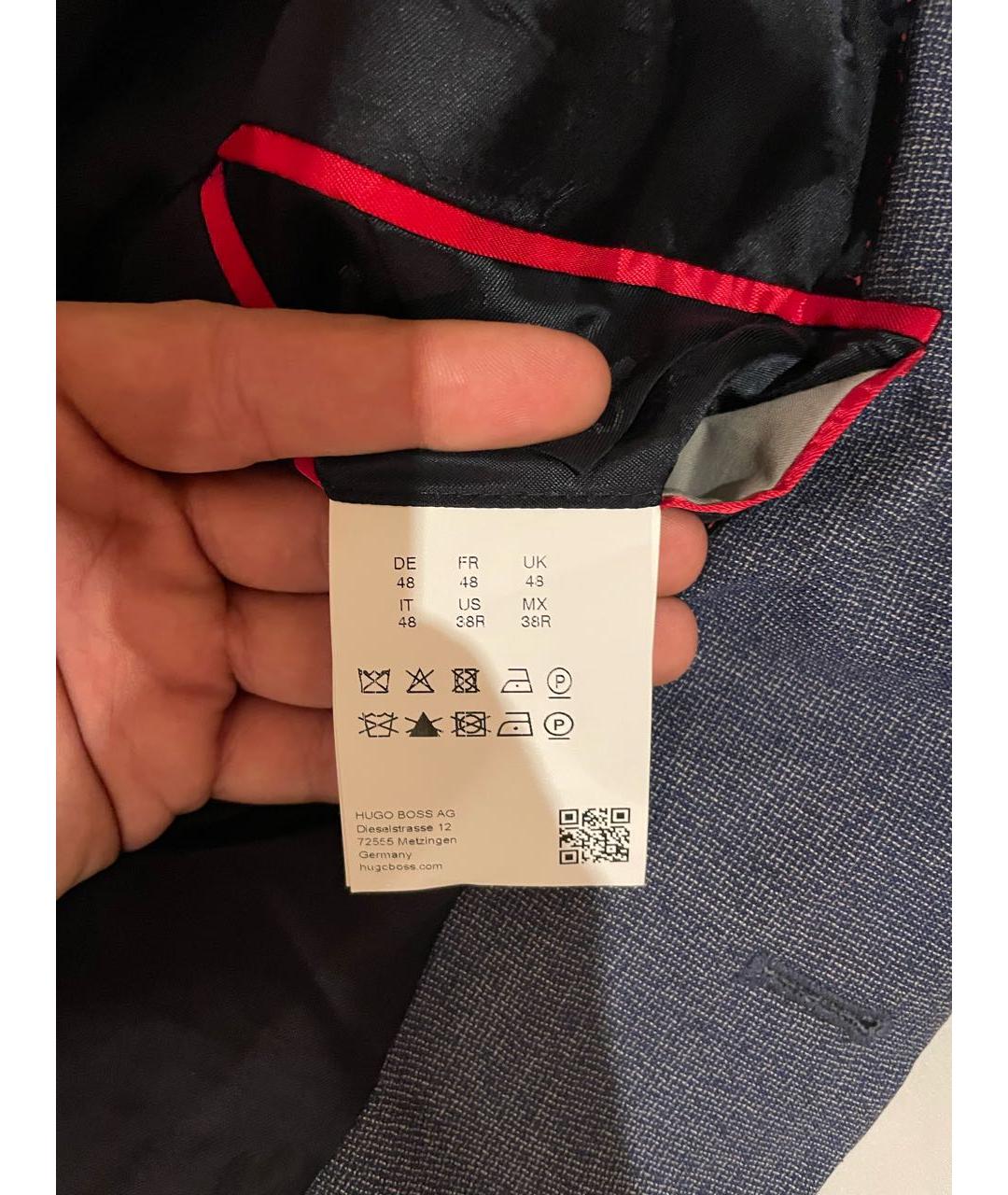 HUGO BOSS Серый вискозный пиджак, фото 4