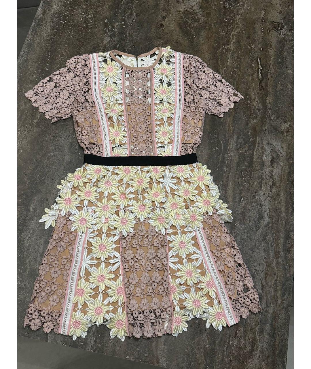 SELF-PORTRAIT Мульти хлопковое коктейльное платье, фото 7