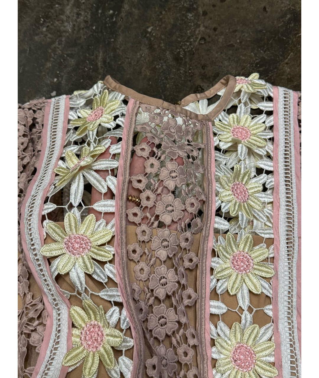 SELF-PORTRAIT Мульти хлопковое коктейльное платье, фото 6