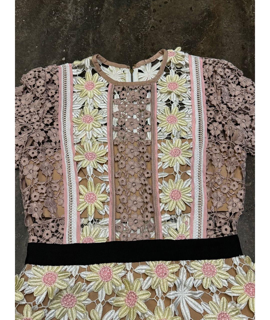 SELF-PORTRAIT Мульти хлопковое коктейльное платье, фото 3