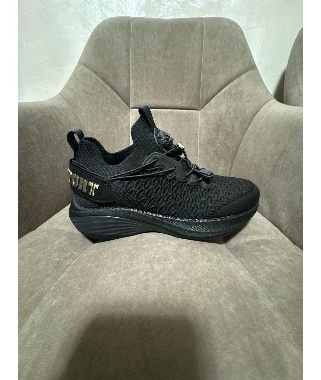 PLEIN SPORT Черные текстильные кроссовки, фото 9