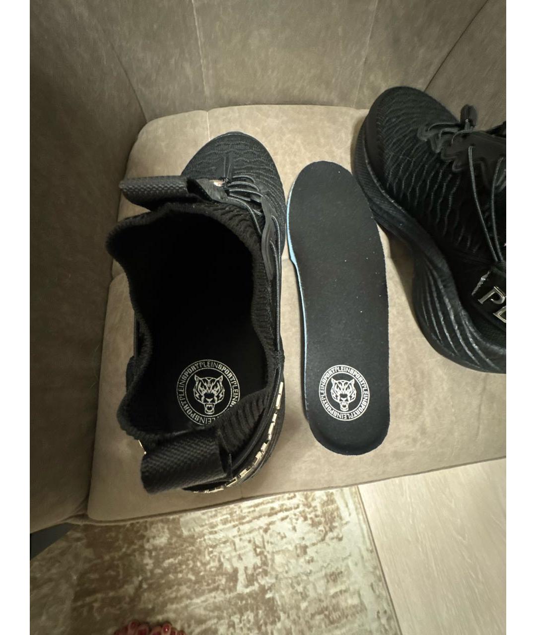 PLEIN SPORT Черные текстильные кроссовки, фото 7