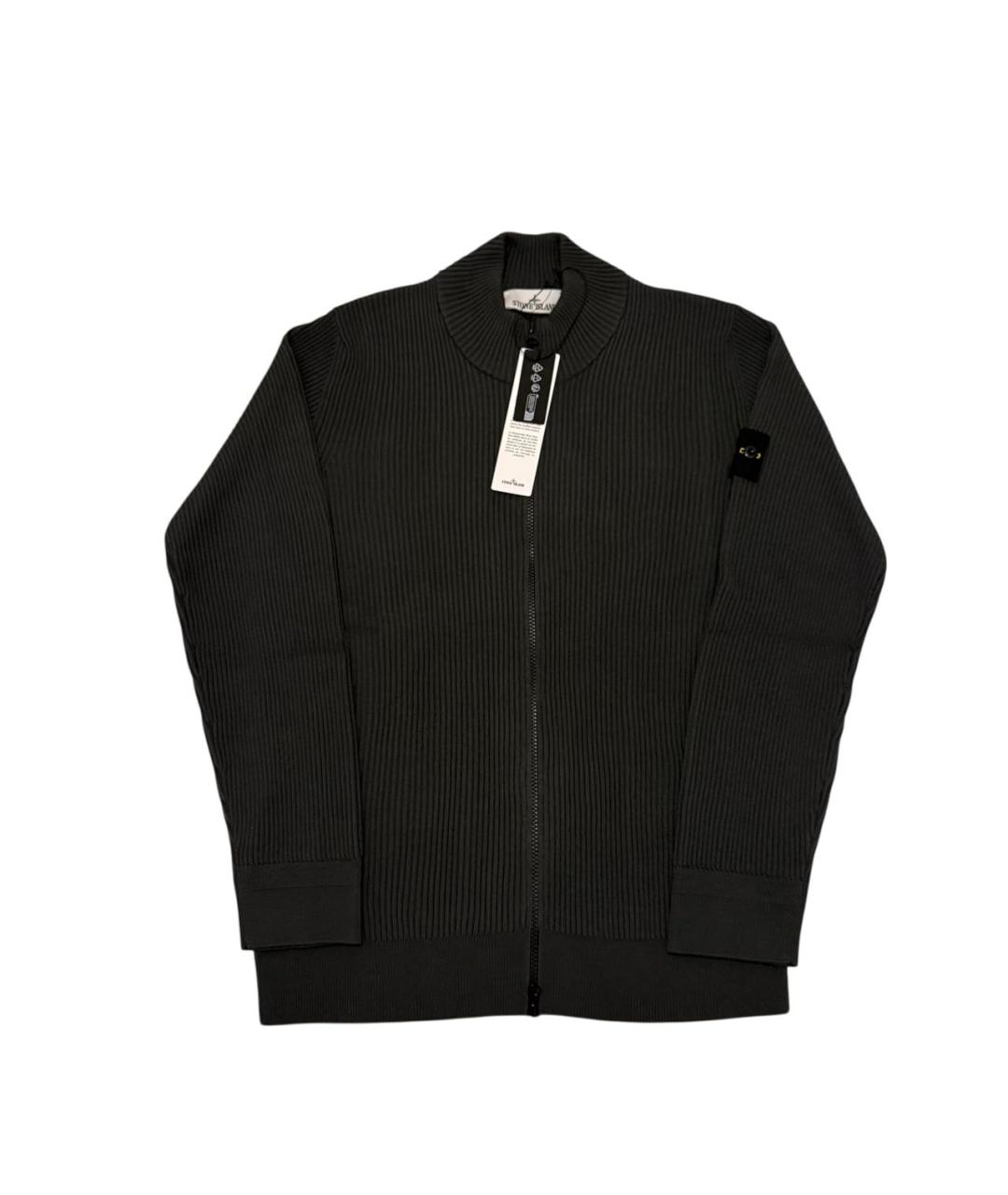 STONE ISLAND Антрацитовый шерстяной кардиган, фото 4