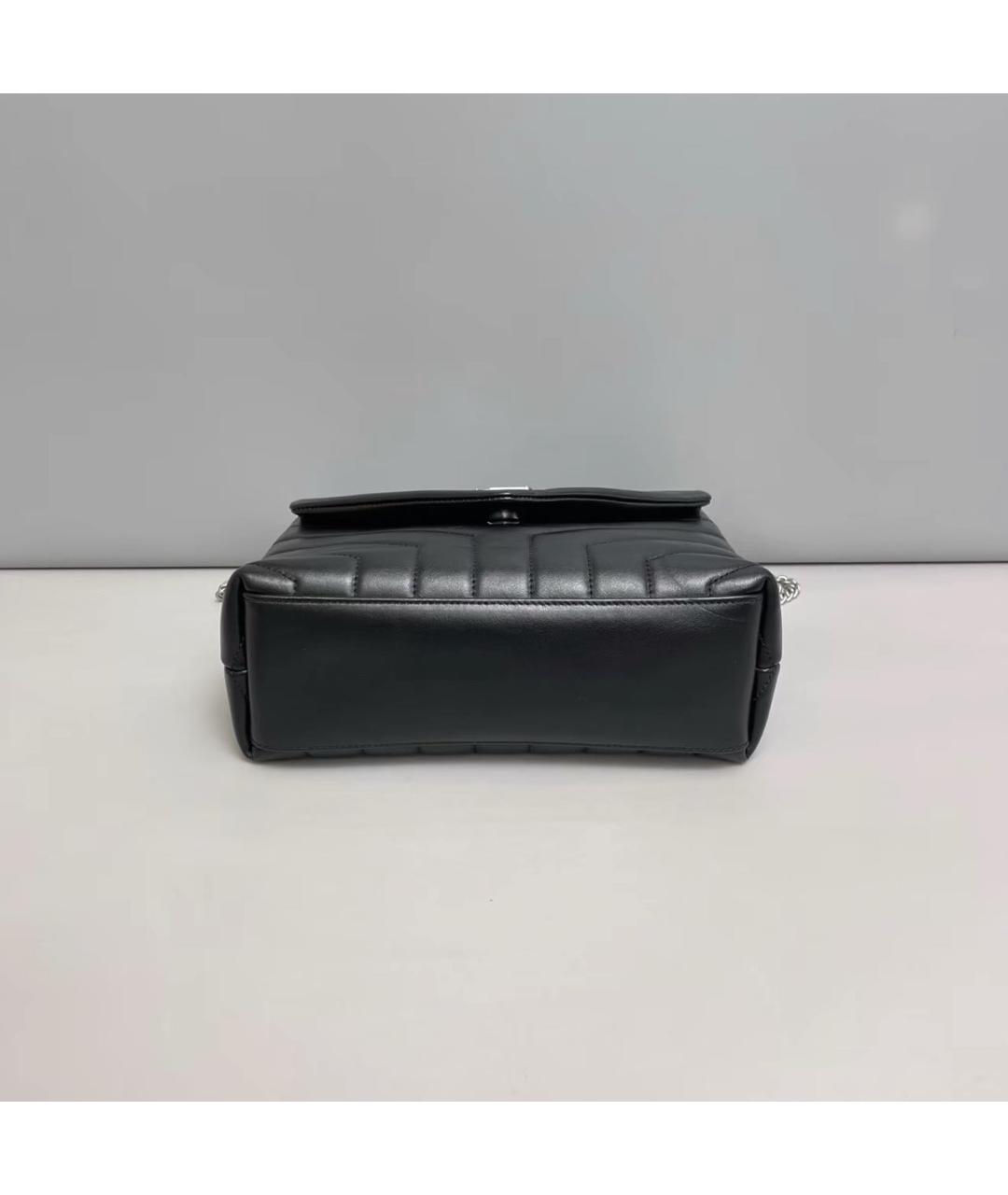 SAINT LAURENT Черная кожаная сумка через плечо, фото 6