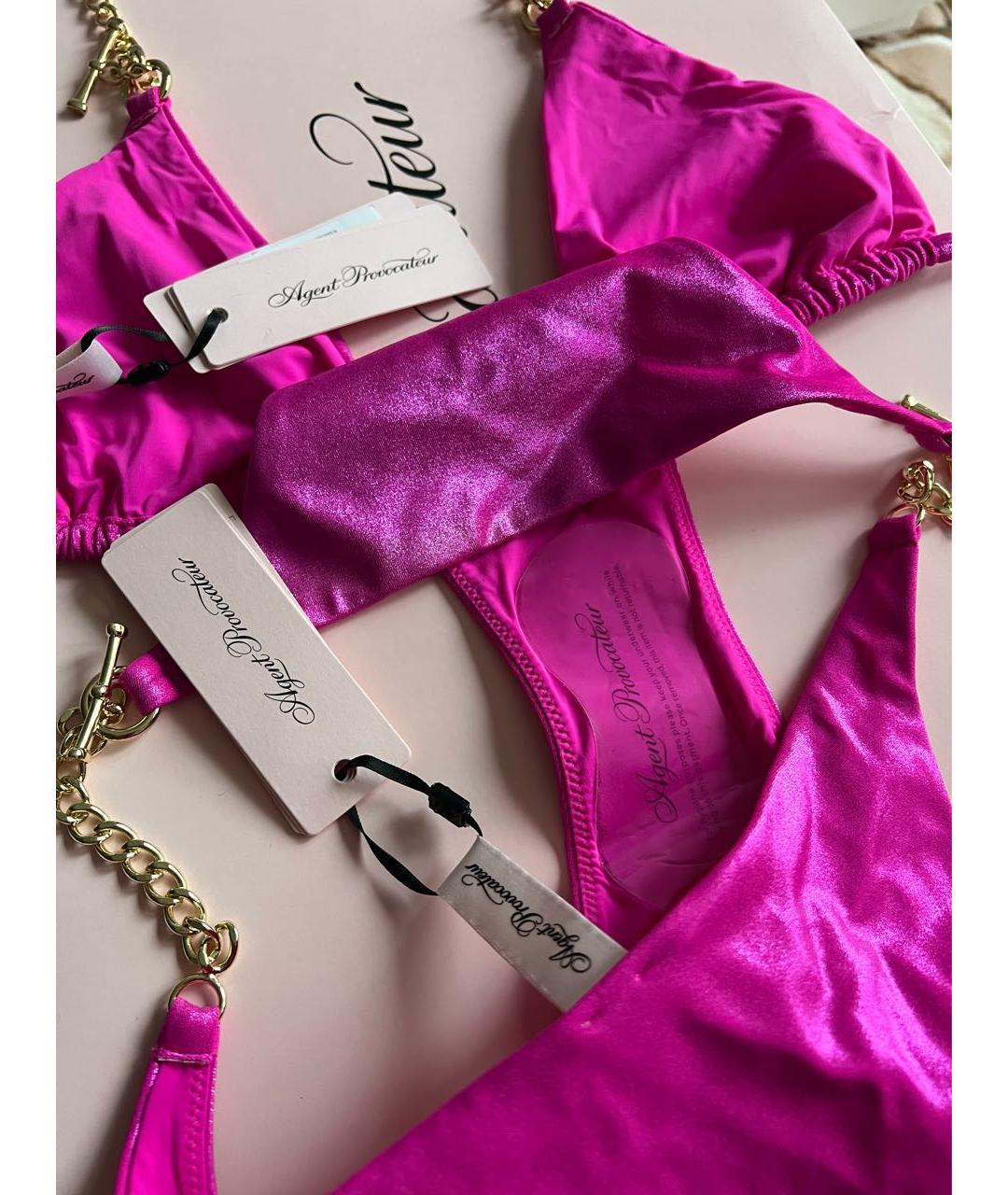 AGENT PROVOCATEUR Розовый полиэстеровый купальник, фото 8