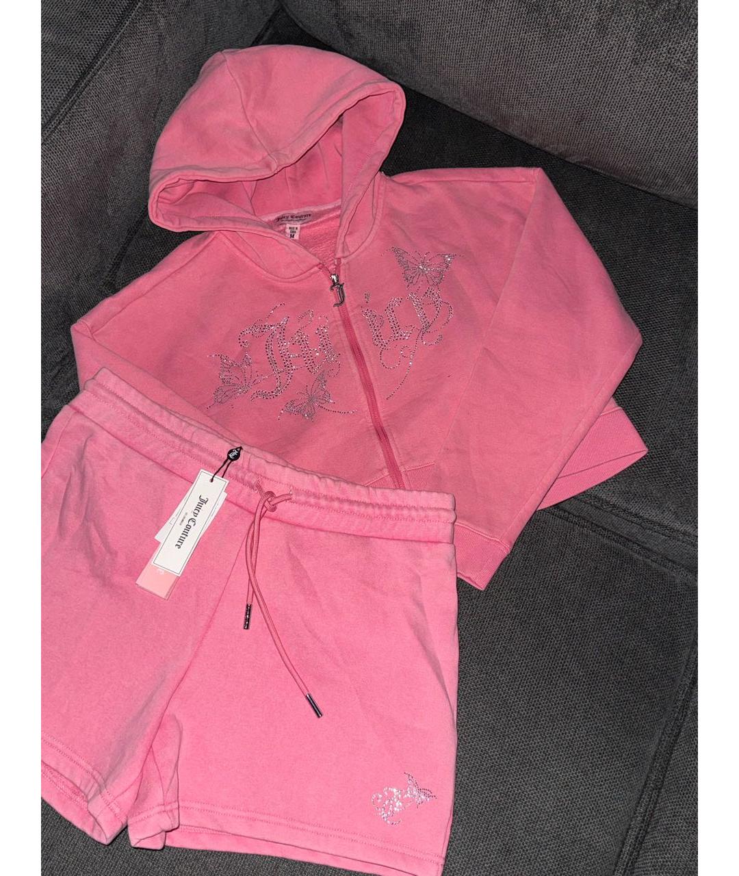 JUICY COUTURE Розовый хлопковый костюм с брюками, фото 4