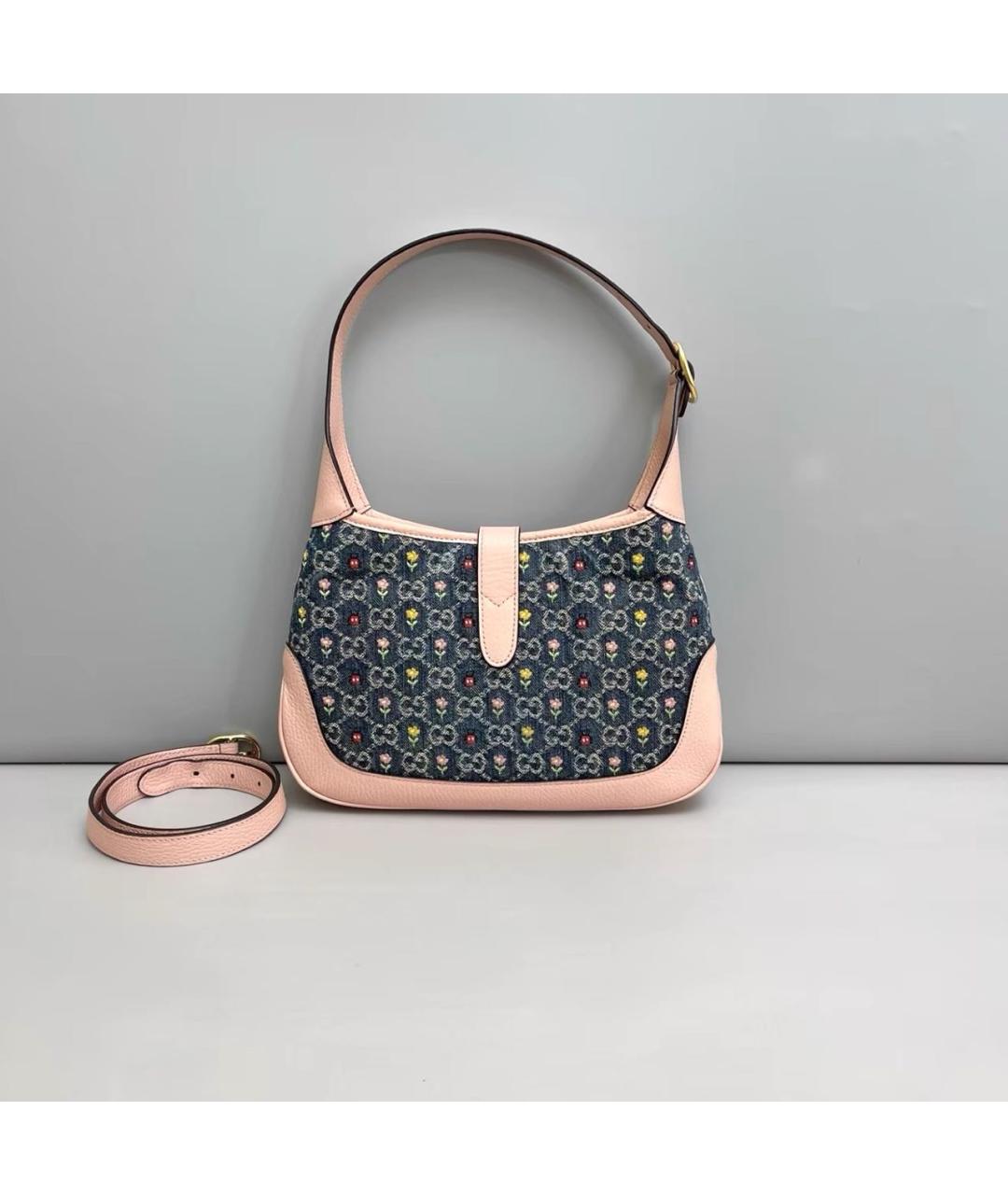 GUCCI Розовая кожаная сумка с короткими ручками, фото 2