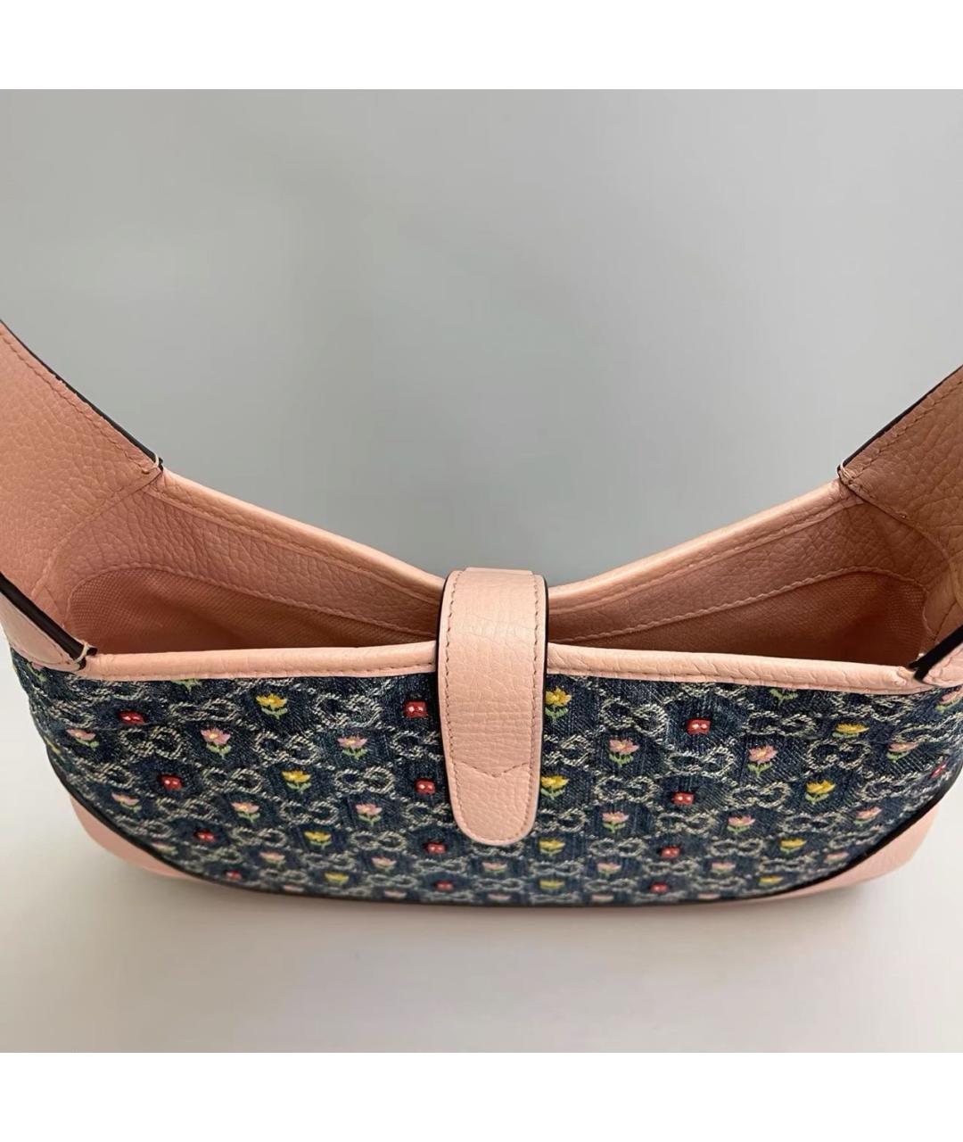 GUCCI Розовая кожаная сумка с короткими ручками, фото 6