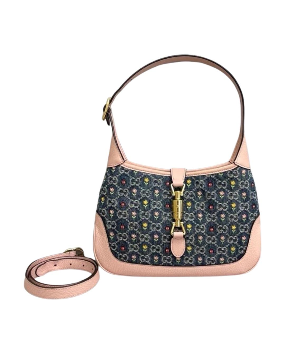 GUCCI Розовая кожаная сумка с короткими ручками, фото 1