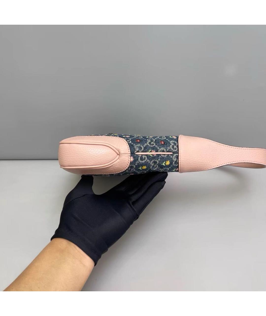 GUCCI Розовая кожаная сумка с короткими ручками, фото 3