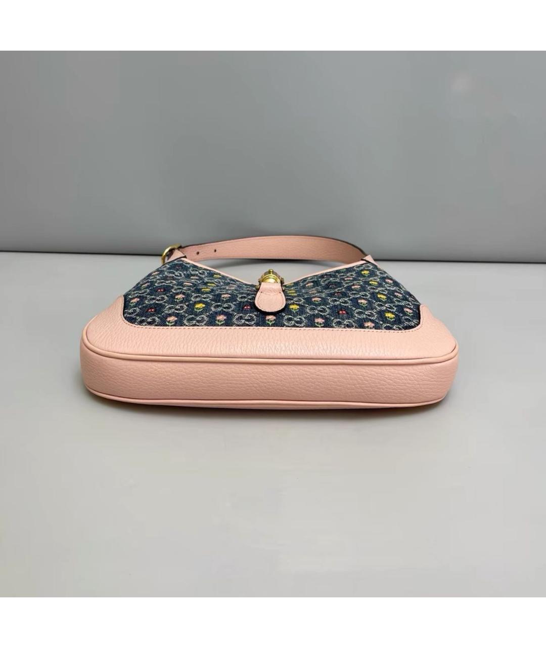 GUCCI Розовая кожаная сумка с короткими ручками, фото 5