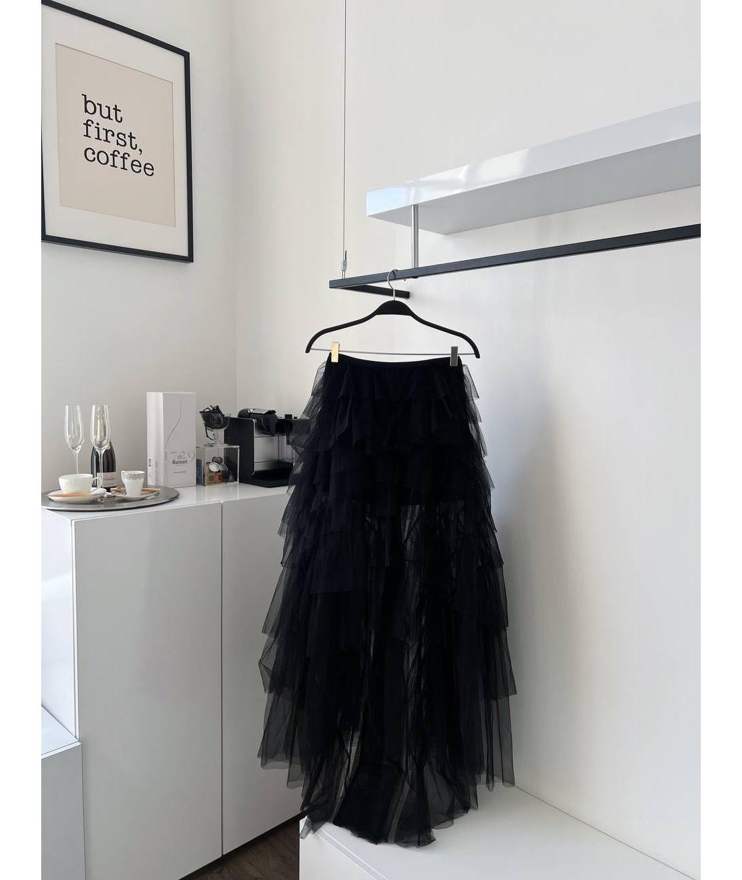 BCBG MAXAZRIA Черная полиэстеровая юбка миди, фото 9