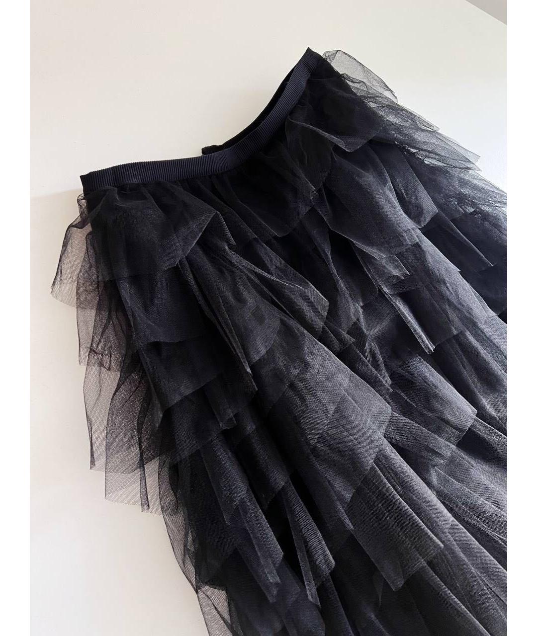 BCBG MAXAZRIA Черная полиэстеровая юбка миди, фото 4