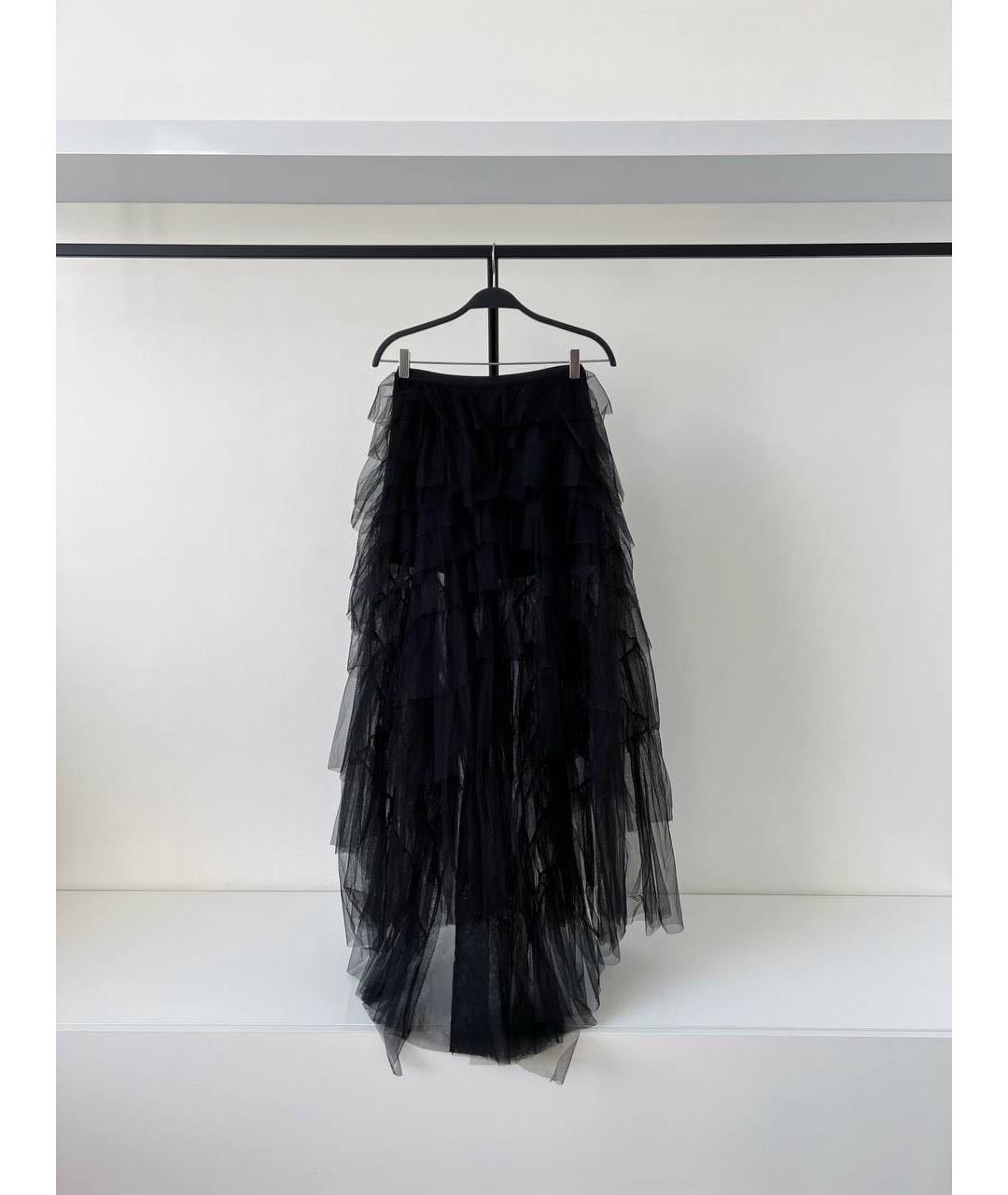 BCBG MAXAZRIA Черная полиэстеровая юбка миди, фото 2