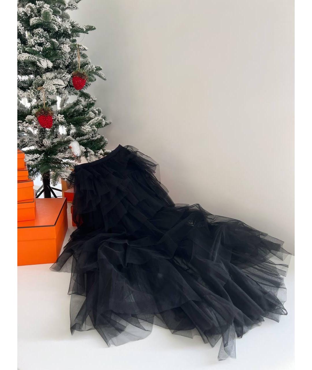 BCBG MAXAZRIA Черная полиэстеровая юбка миди, фото 5