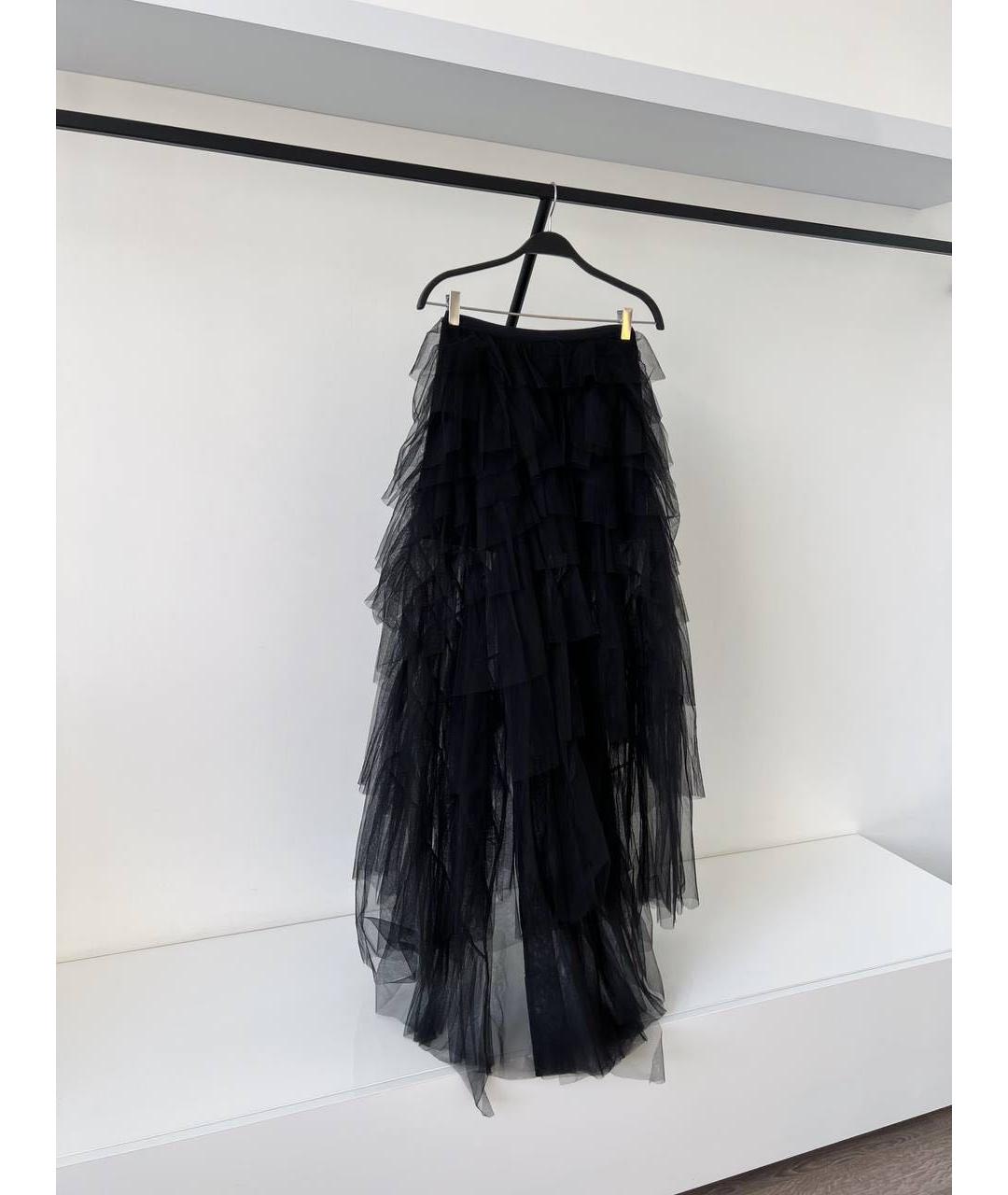 BCBG MAXAZRIA Черная полиэстеровая юбка миди, фото 3