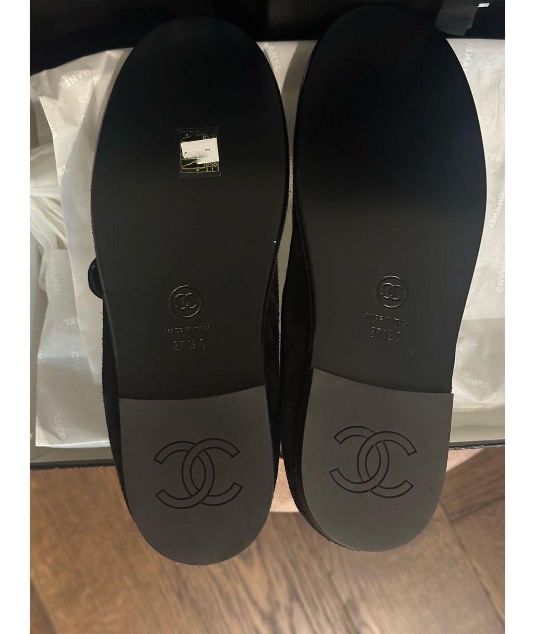 CHANEL Черные замшевые балетки, фото 4