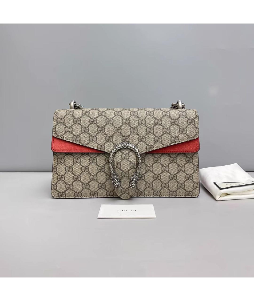 GUCCI Красная кожаная сумка через плечо, фото 9