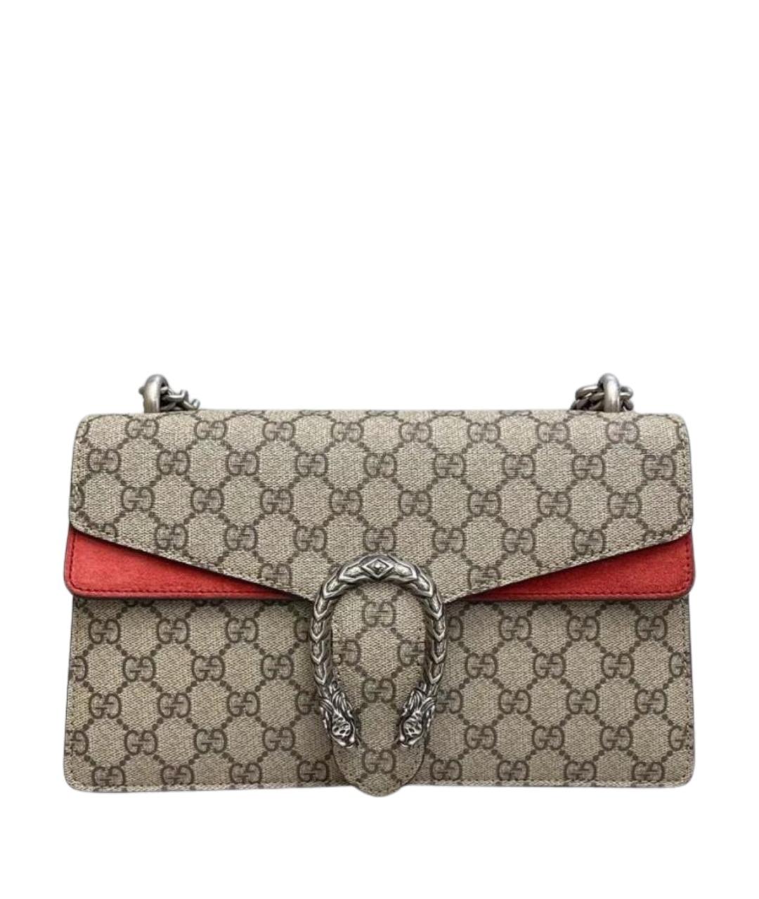 GUCCI Красная кожаная сумка через плечо, фото 1