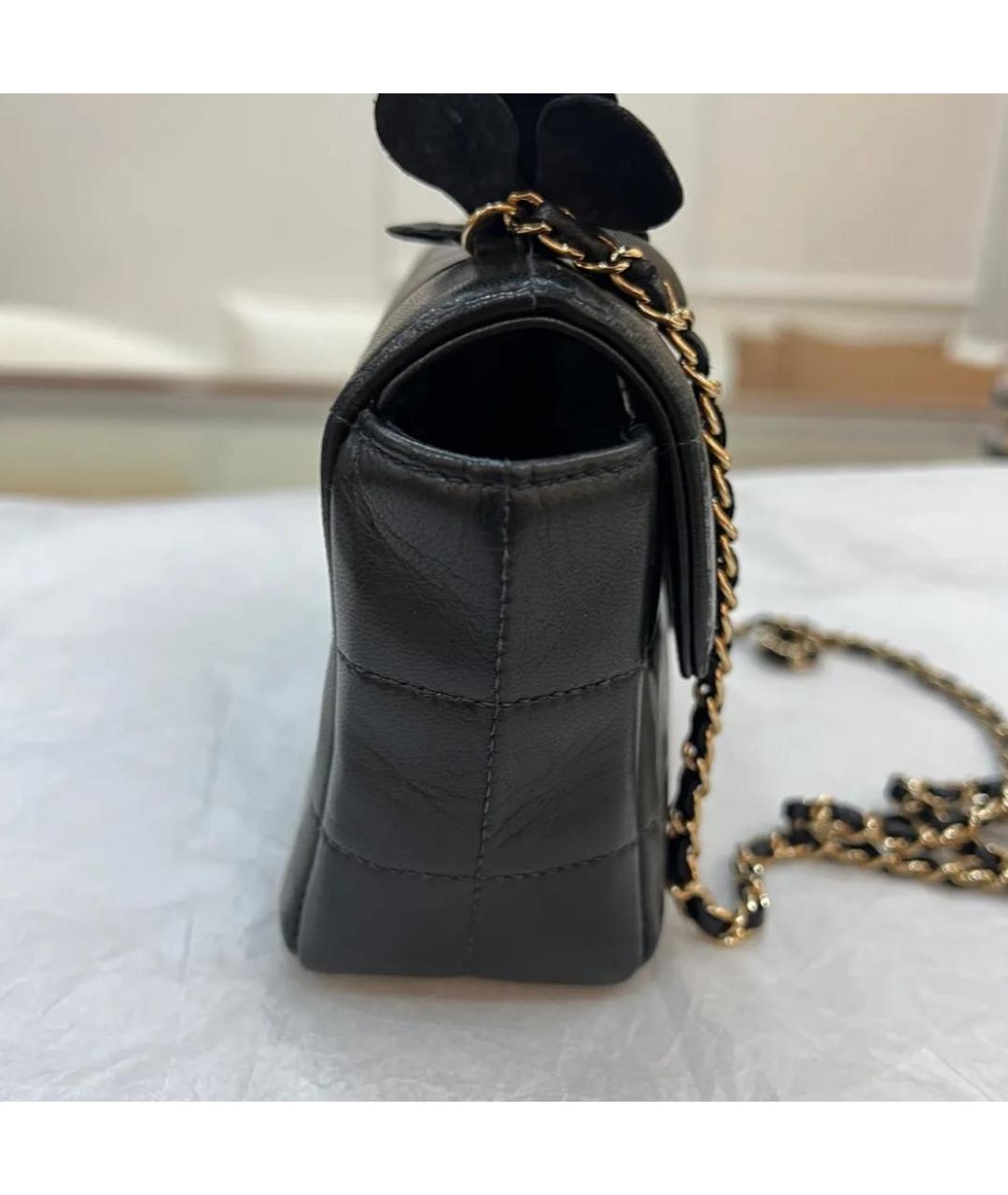 CHANEL Черная кожаная сумка через плечо, фото 7