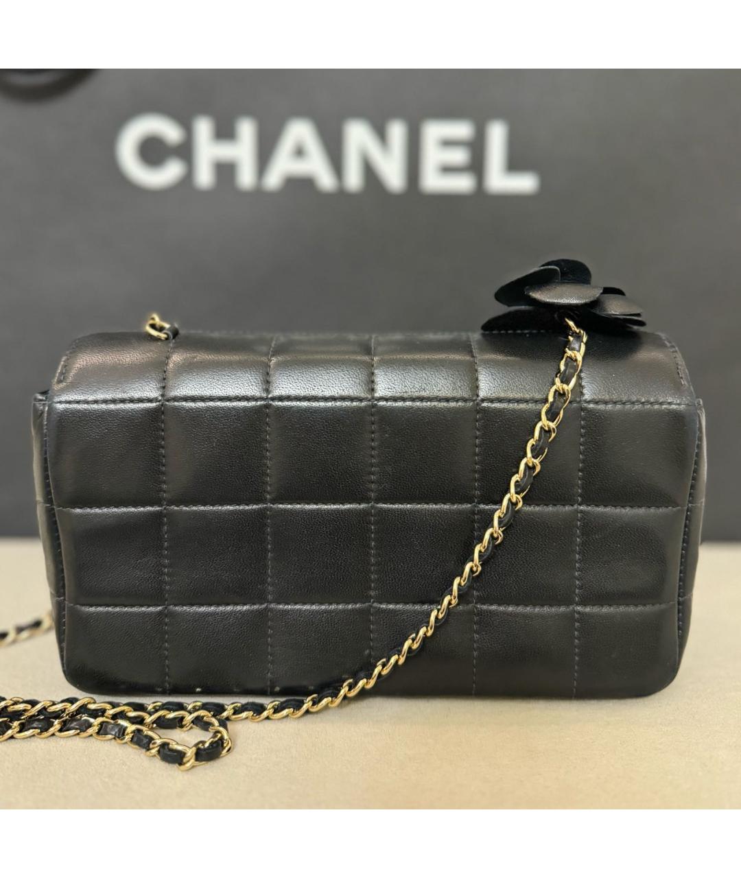 CHANEL Черная кожаная сумка через плечо, фото 4