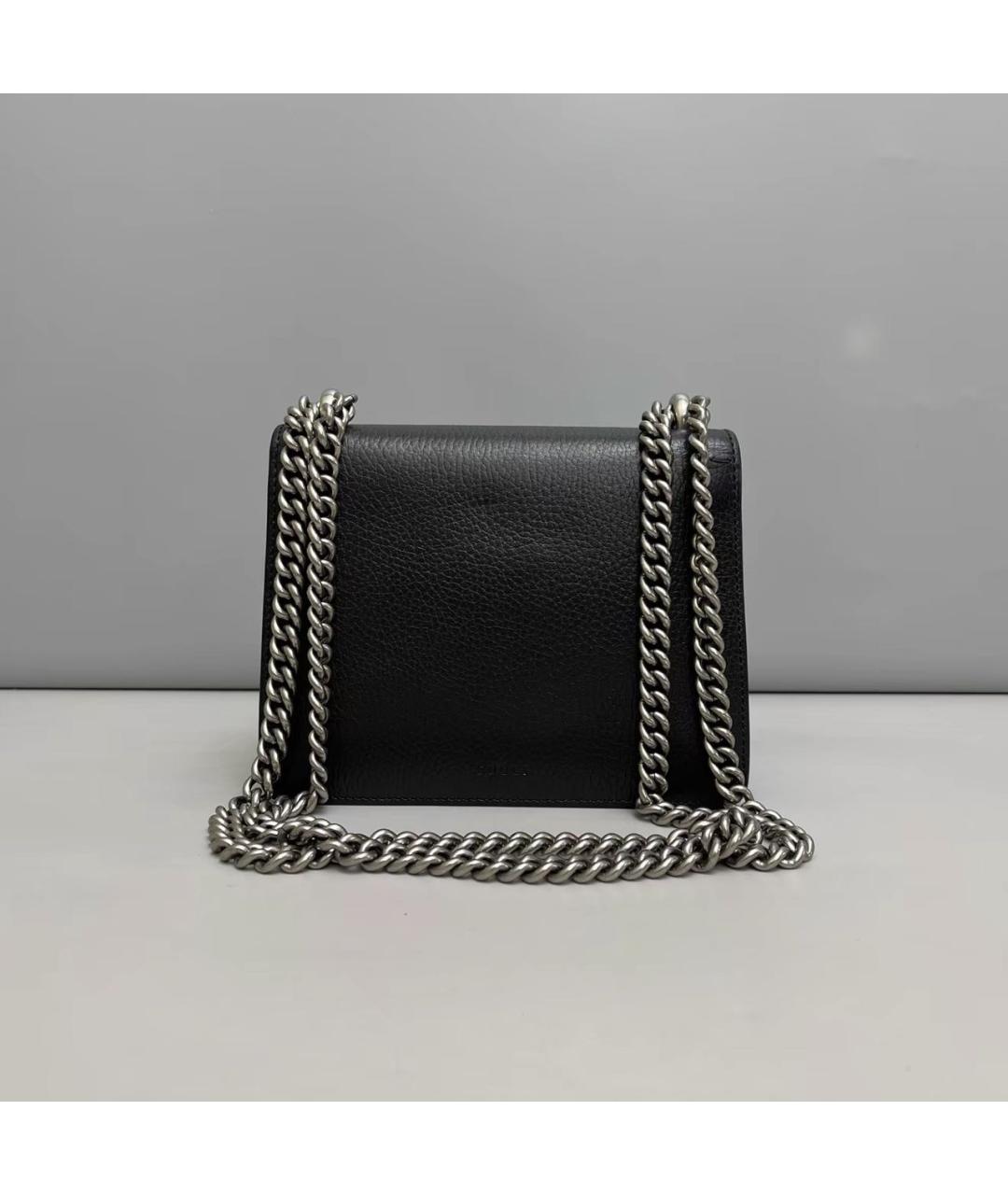 GUCCI Черная кожаная сумка через плечо, фото 2