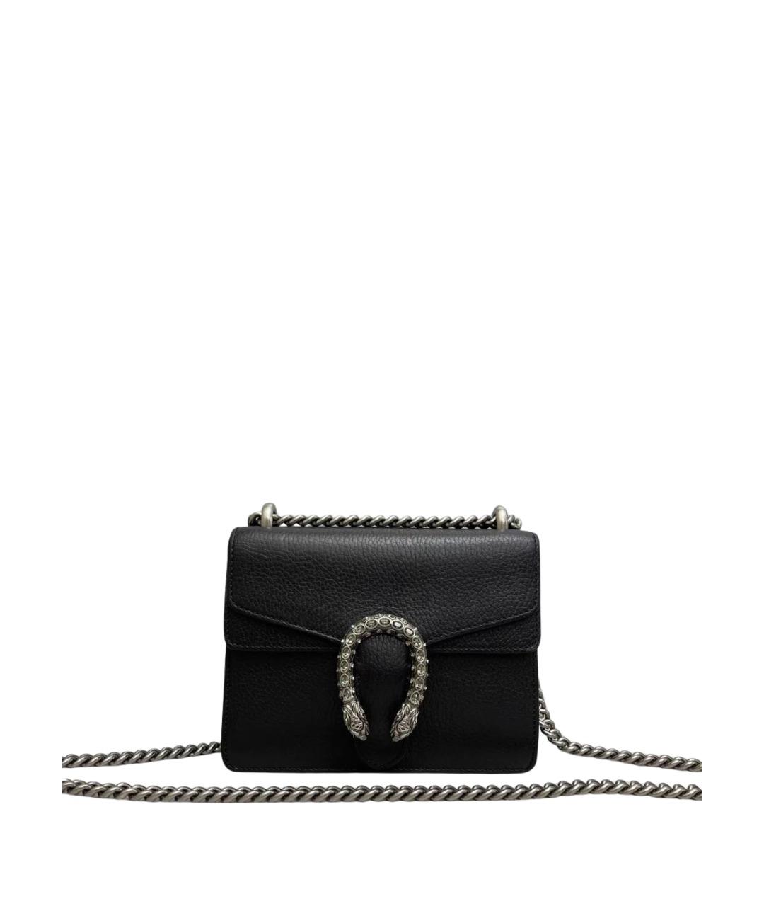 GUCCI Черная кожаная сумка через плечо, фото 1