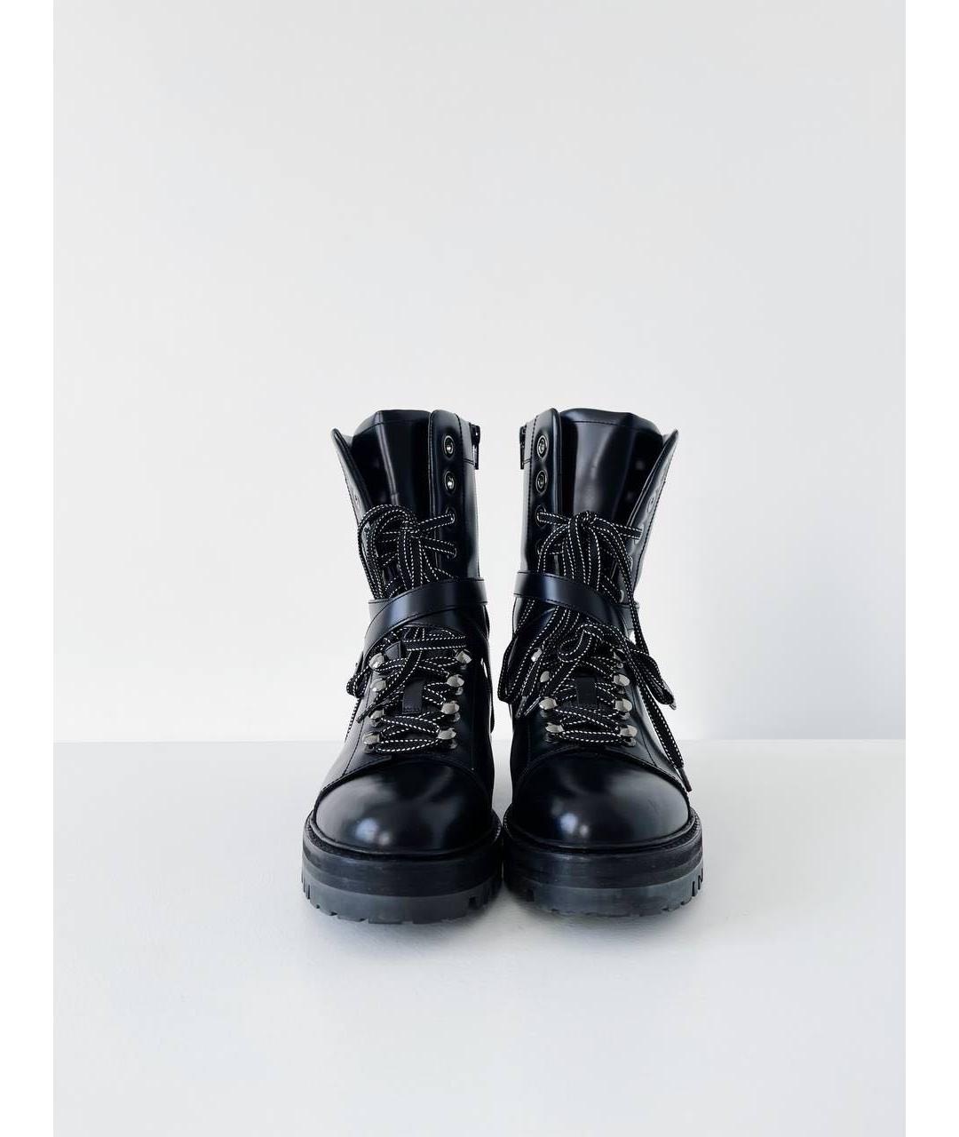 VALENTINO Черные кожаные ботинки, фото 2