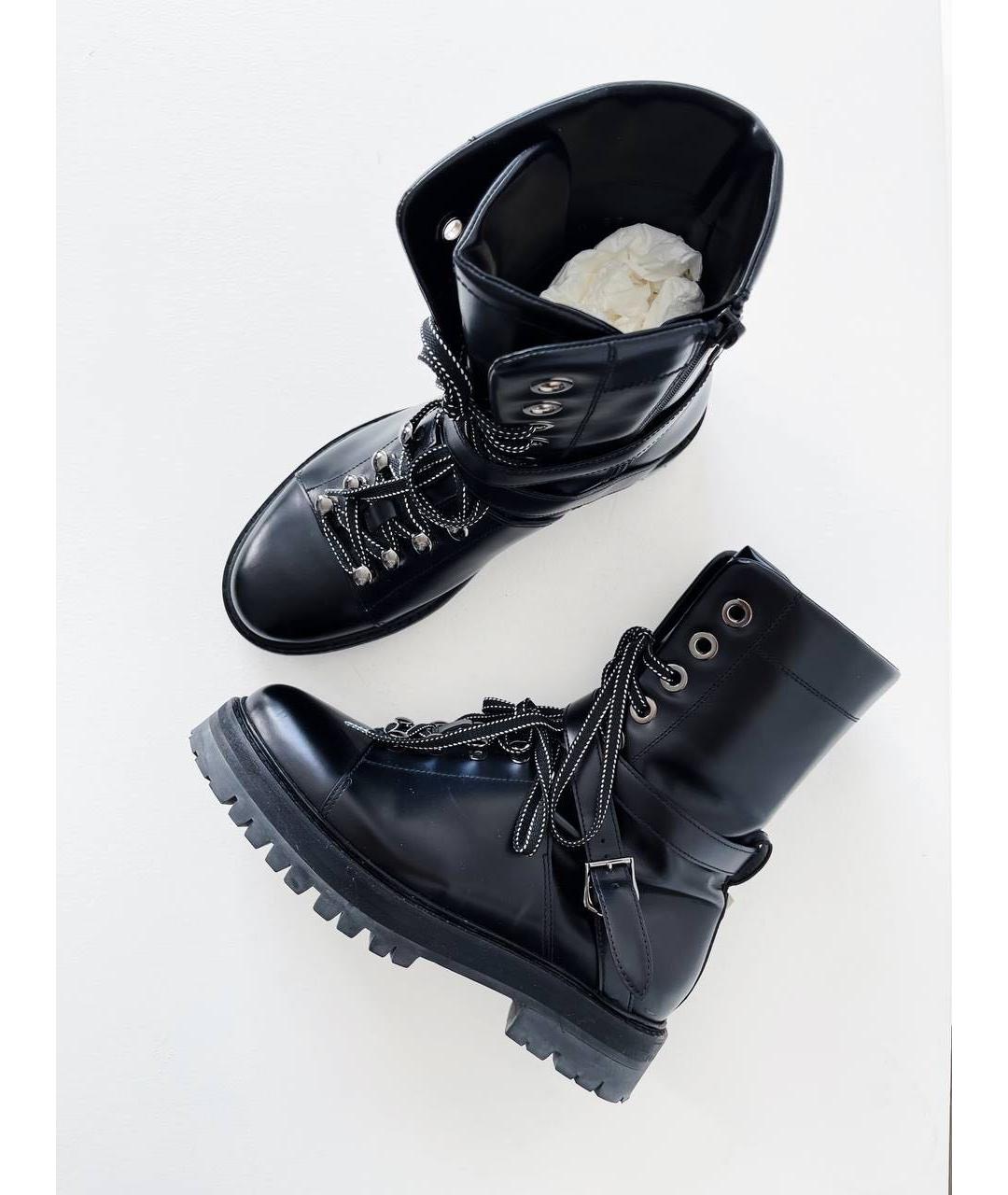 VALENTINO Черные кожаные ботинки, фото 5